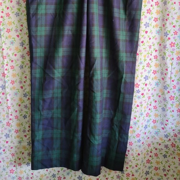Vintage Pendleton Plaid Wool Pants Size 12 Green and Blue - Picture 7 of 7